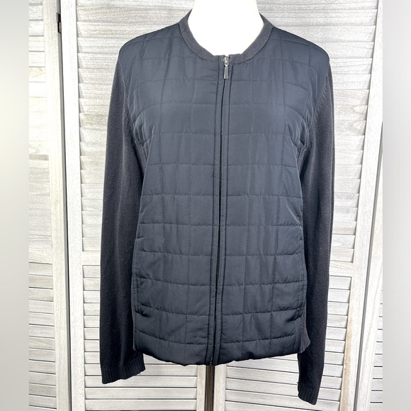 CROFT & BARROW Quilted Sweater/Jacket Black-XL - Picture 1 of 2